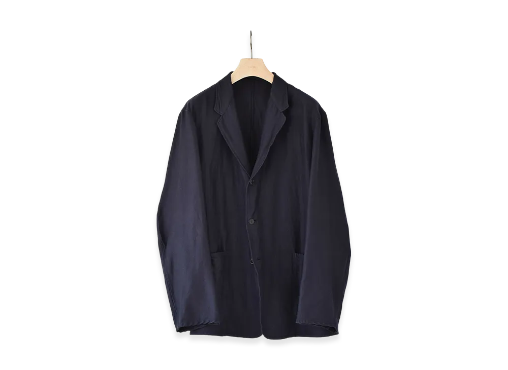 COMOLI Wool Silk Jacket "Navy"