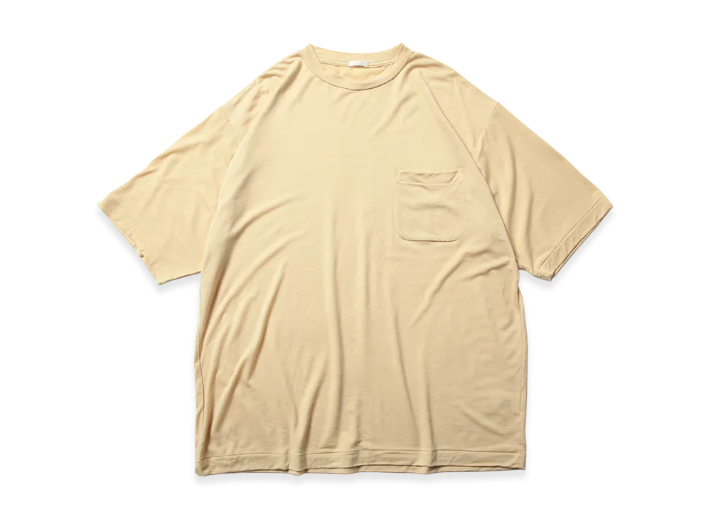 COMOLI Wool Tenjiku T-Shirt "Beige"
