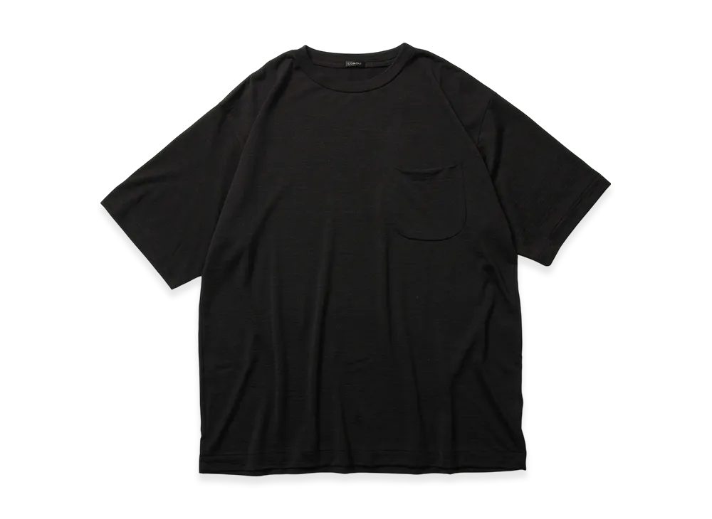 COMOLI Wool Tenjiku T-Shirt "Chacoal"