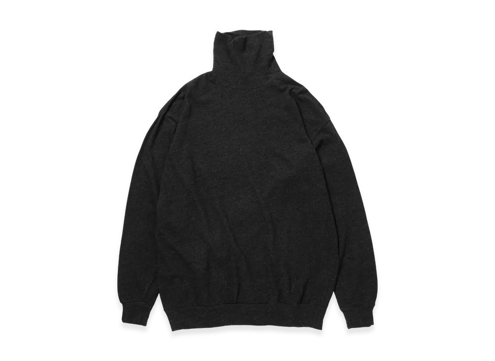 COMOLI Wool Tenjiku L/S Turtleneck "Chacoal"