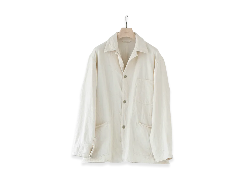 COMOLI Denim Work Jacket "White"
