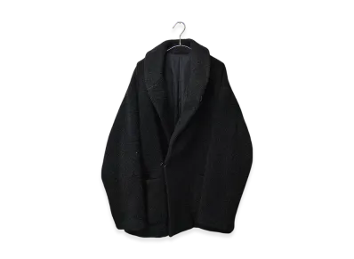 COMOLI Cashmere Shawl Collar Coat "Navy"