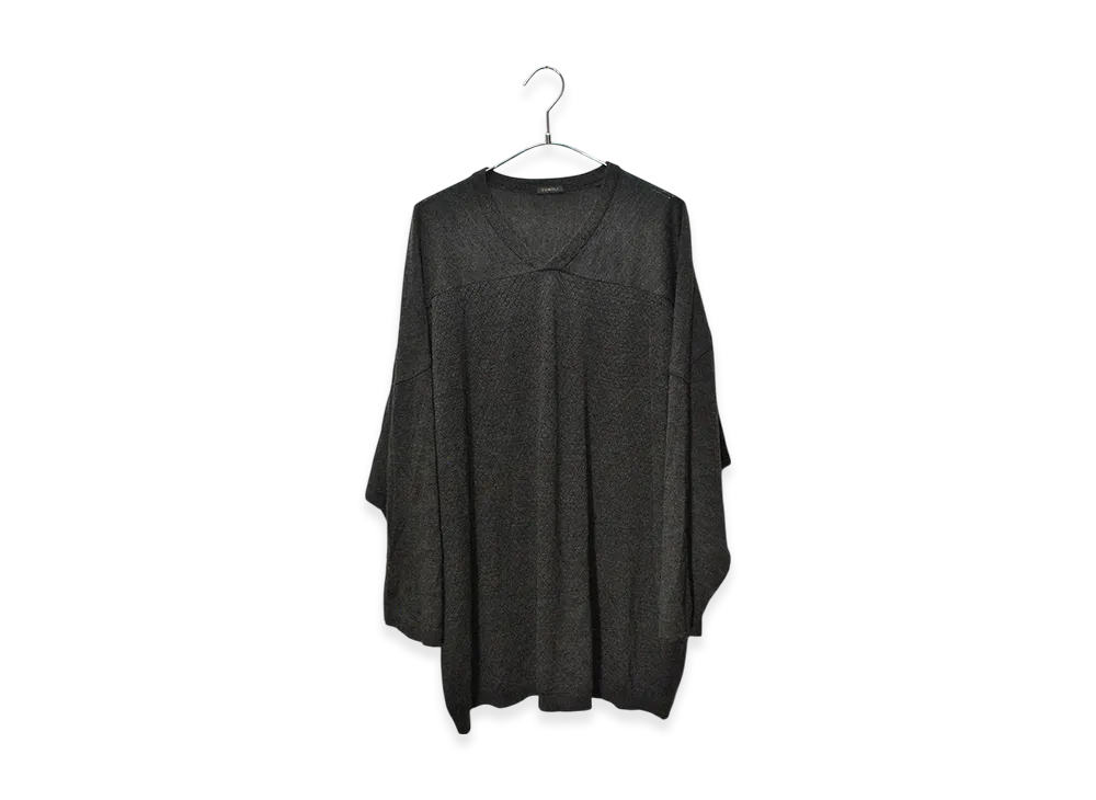 COMOLI Cashmere Silk Mesh Knit "Gray"