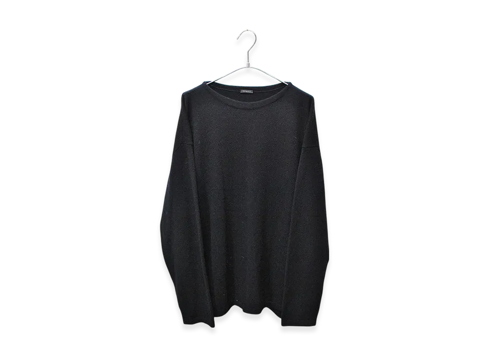 COMOLI Cashmere Boat Neck Knit "Navy"
