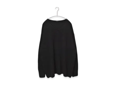 COMOLI Garment Dyed Cashmere V-Neck Knit "Black"