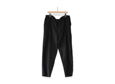 COMOLI Cotton Sateen Drawstring Pants "Black"