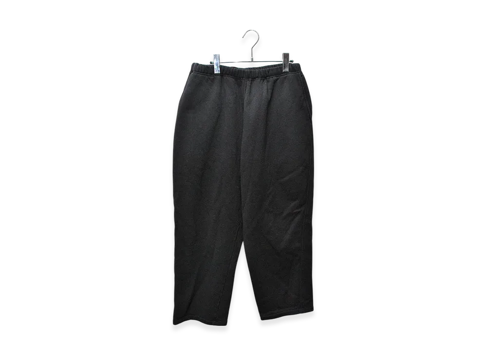 コモリ コットン吊裏毛 スウェットパンツ "ブラック"