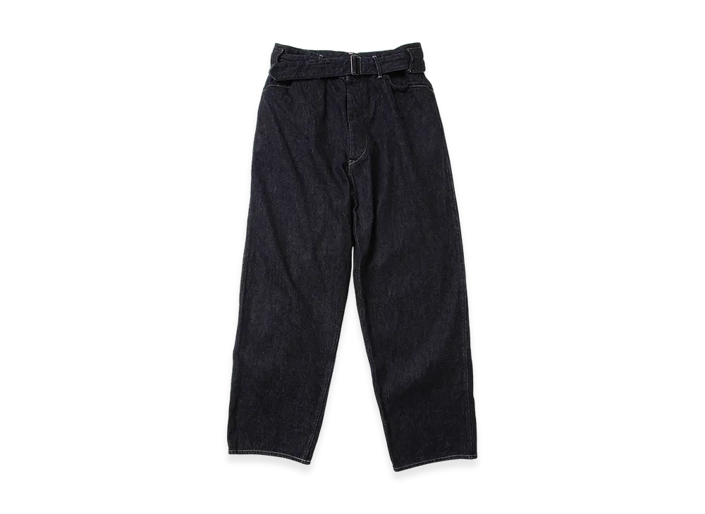 COMOLI Denim Belted Pants "Indigo"