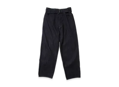 COMOLI Denim Belted Pants "Indigo"