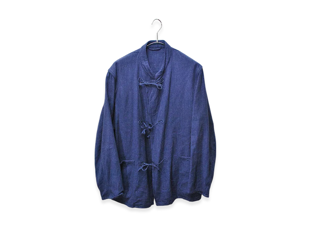 COMOLI French Blue Stand Collar Jacket "Inkblue"
