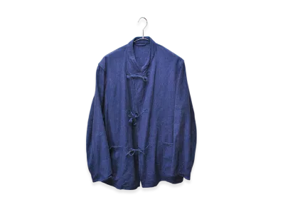COMOLI French Blue Stand Collar Jacket "Inkblue"