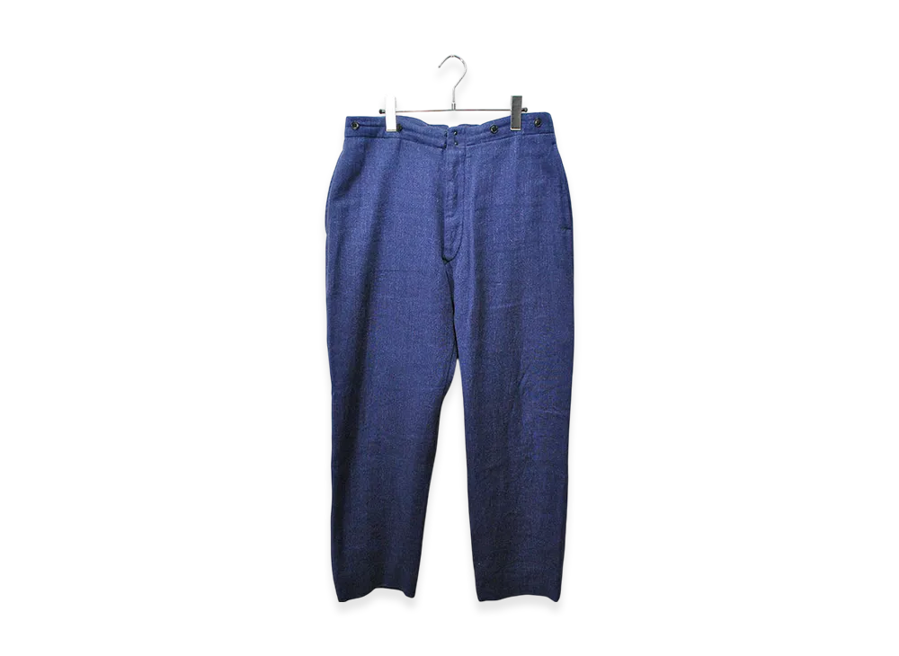 COMOLI French Blue Back Strap Pants "Inkblue"