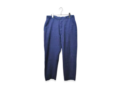 COMOLI French Blue Back Strap Pants "Inkblue"