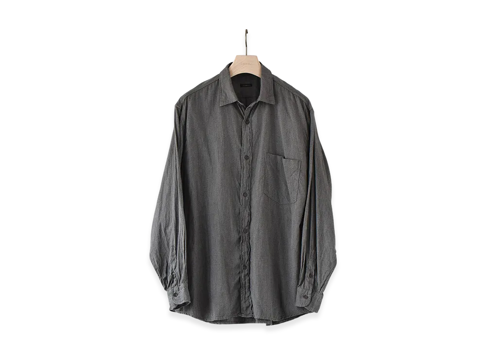 COMOLI Heather Yarn Shirt "Gray"