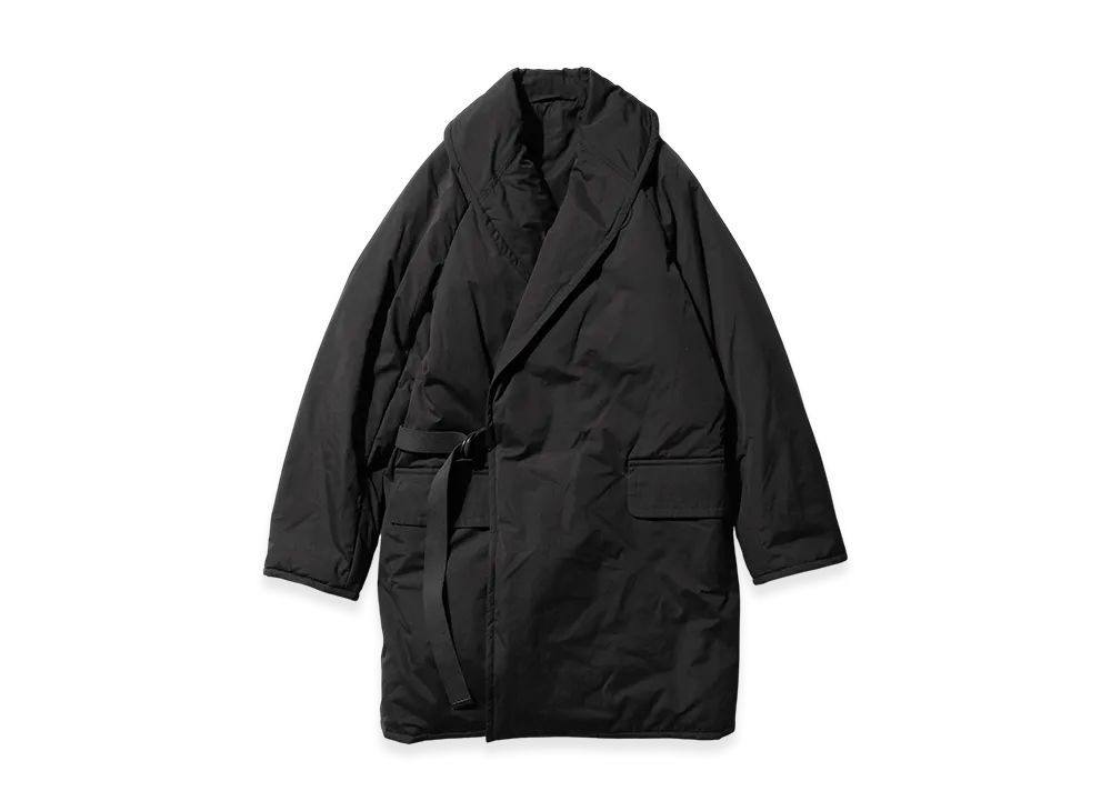 COMOLI Padded Shawl Collar Coat "Black"