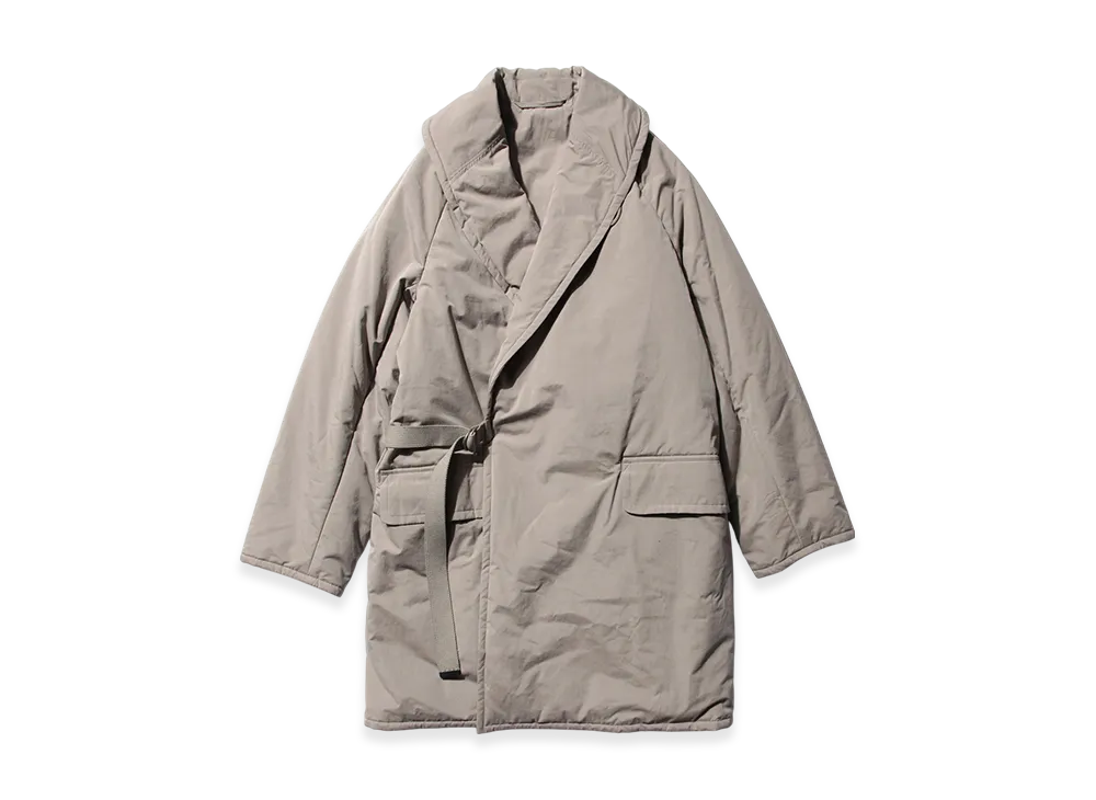 COMOLI Padded Shawl Collar Coat "Beige"