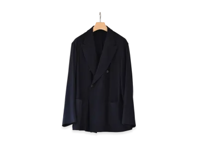COMOLI Hard Milled Wool Double Jacket "Navy"