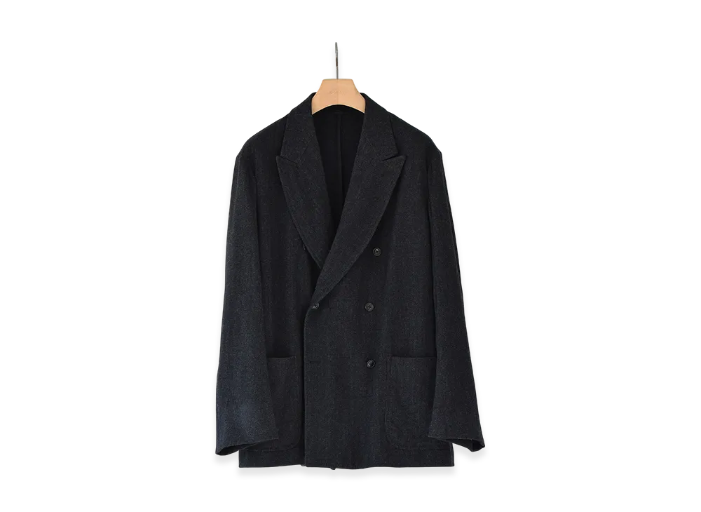 COMOLI Hard Milled Wool Double Jacket "Pin Head"
