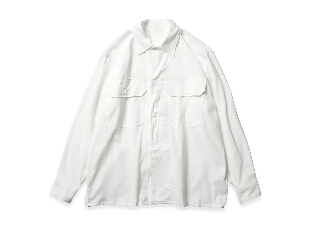 コモリ 空紡オックス C.P.Oシャツ "ホワイト"