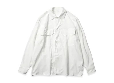 COMOLI Open-End Oxford C.P.O. Shirt "White"