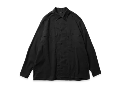 COMOLI Open-End Oxford C.P.O. Shirt "Black"