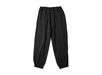 COMOLI Open-End Oxford Drawstring Pants "Black"