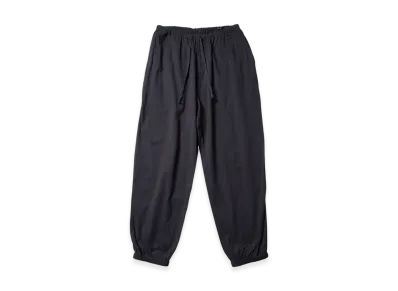 COMOLI Open-End Oxford Drawstring Pants "Navy"
