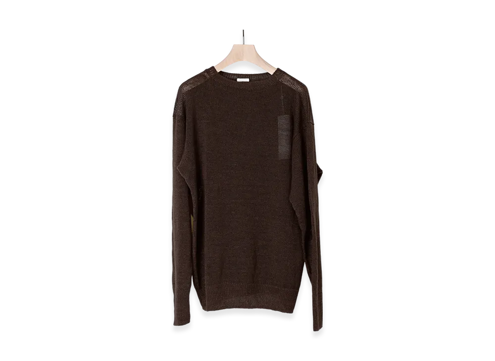 COMOLI Sharinbai Dyed Guernsey Knit "Brown"