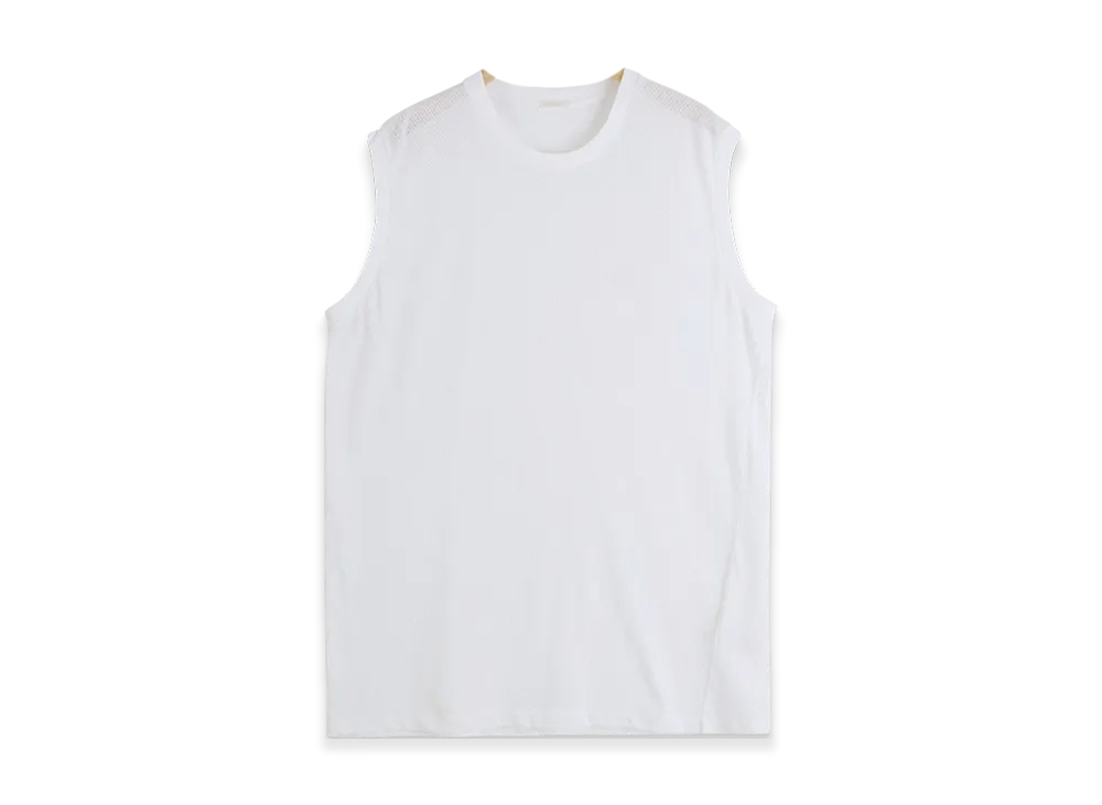 COMOLI Cotton Mesh Sleeveless "White"