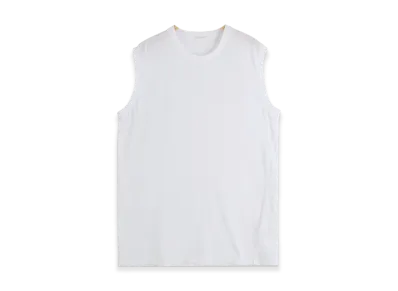 COMOLI Cotton Mesh Sleeveless "White"