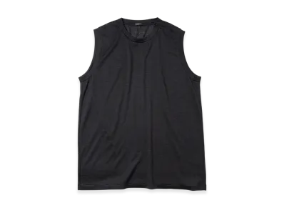 COMOLI Wool Mesh Sleeveless "Charcoal"