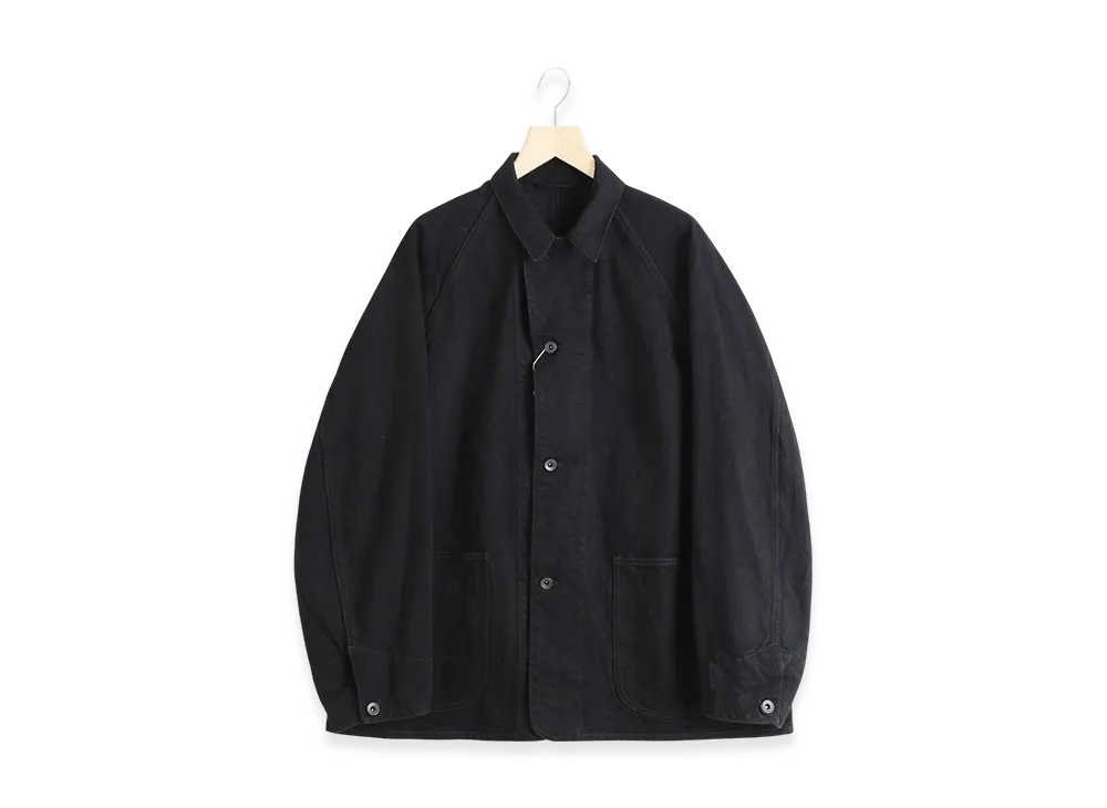 COMOLI Black Denim Work Jacket "Black"