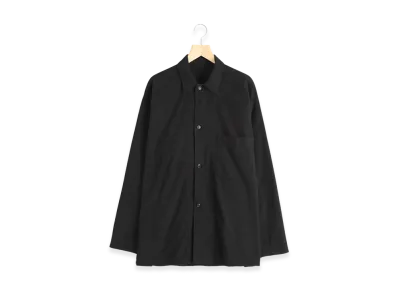 COMOLI Cotton Flannel Shirt Jacket "Black"