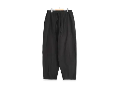 COMOLI Cotton Flannel Tapered Pants "Black"