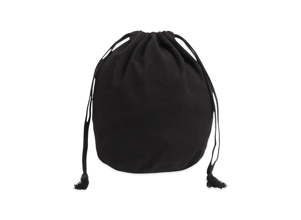 COMOLI Cotton Flannel Pouch "Black"