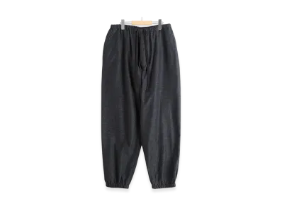 COMOLI Cashmere Silk Drawstring Pants "Charcoal"
