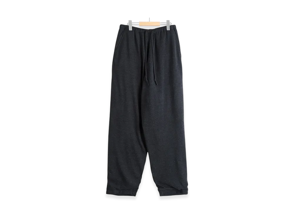 COMOLI Wool Knit Tapered Pants "Charcoal"