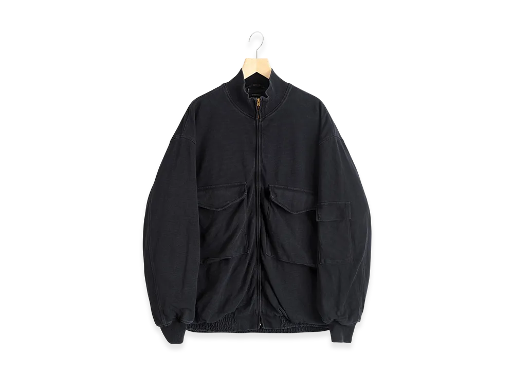 コモリ コットンジャージ G8ジャケット "ブラック"