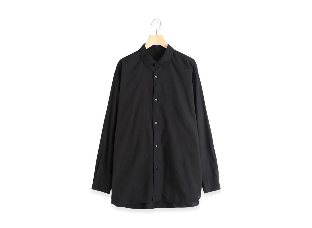 COMOLI KHADI Cotton Double Layer Comoli Shirt "Black"