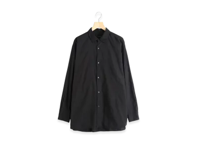 COMOLI KHADI Cotton Double Layer Comoli Shirt "Black"