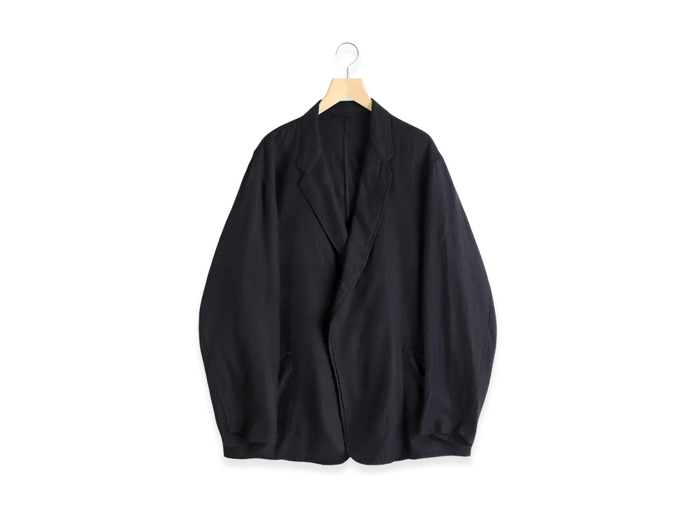 COMOLI Cashmere Silk Garment Dyed Jacket "Navy"