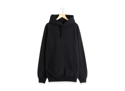 COMOLI Loopback Cotton Hoodie "Black"