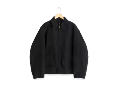 COMOLI Moleskin Zip Short Jacket "Black"