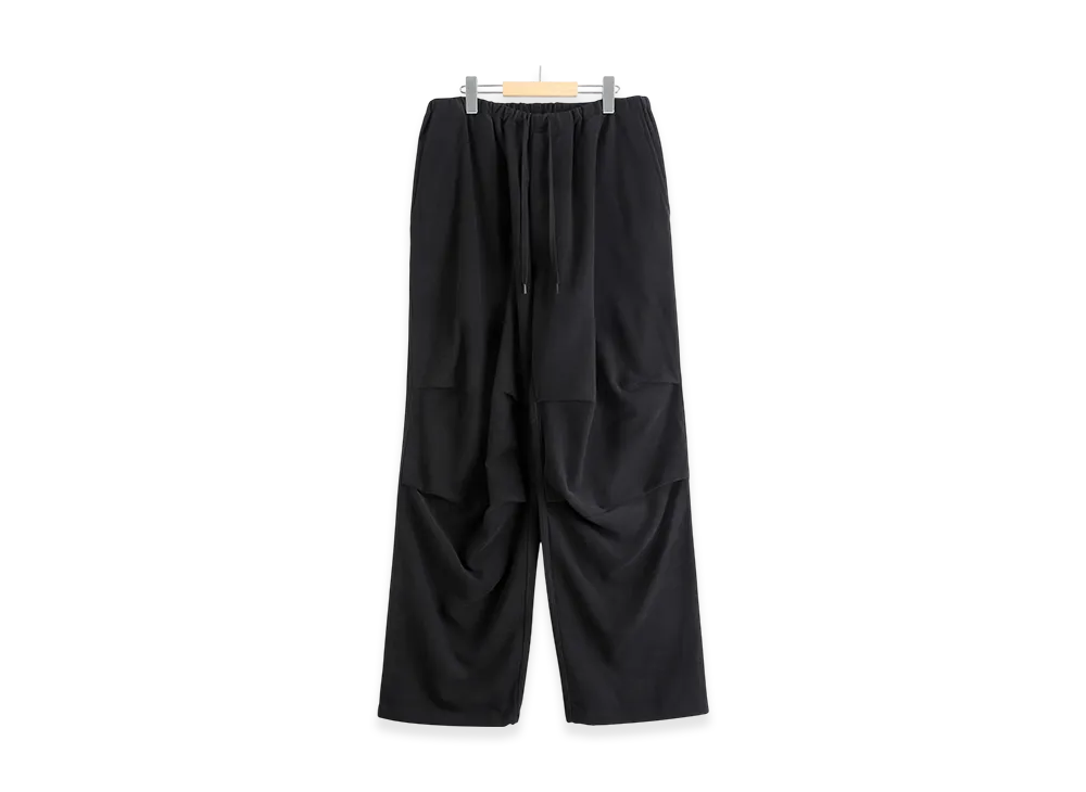 COMOLI Moleskin Knee Tuck Pants "Black"