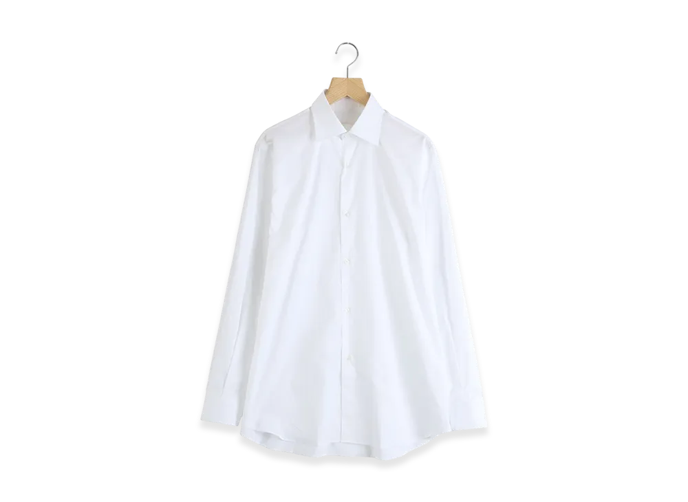 COMOLI Twill Dress Shirt "White"