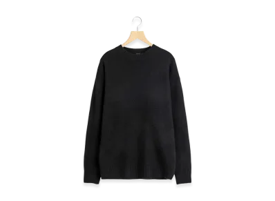 COMOLI Cashmere Garment Dyed Crew Neck Knit "Black"