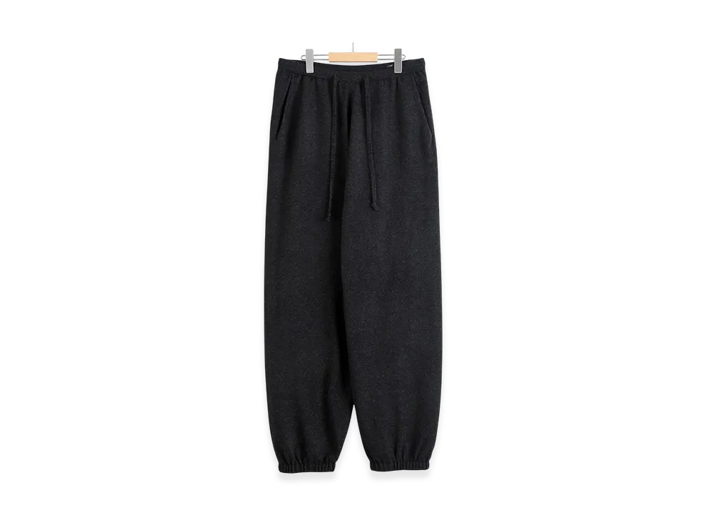 COMOLI Cashmere Knit Pants "Charcoal"