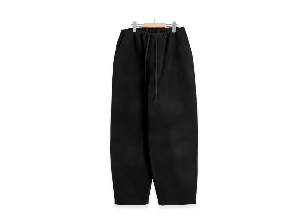 COMOLI Moleskin Drawstring Pants "Black"