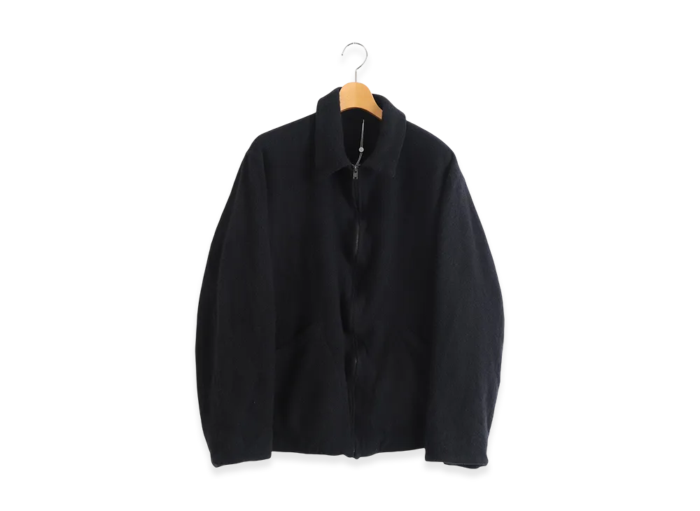 COMOLI Milled Wool Zip Short Jacket "Black"