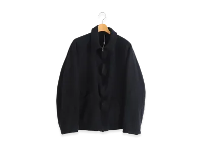 COMOLI Milled Wool Zip Short Jacket "Black"